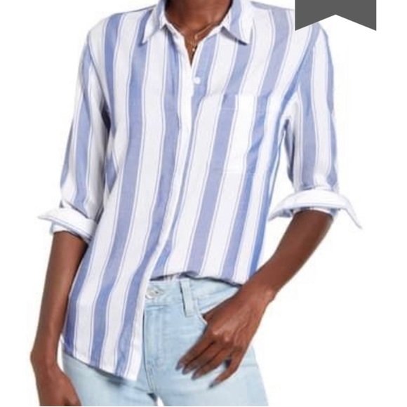 RAILS Hayden Button Down Striped Top - Picture 2 of 4
